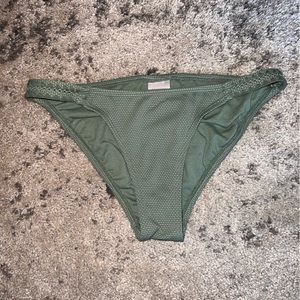 Sage/olive green medium coverage bikini bottom, never worn